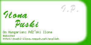 ilona puski business card